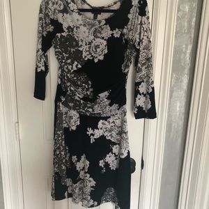 Lace print dress